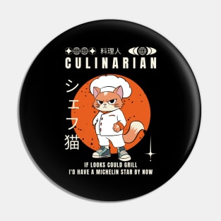 Grillin' Chef Cat Pin