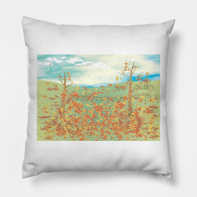 Fall to Autumn in the Meadow Pillow by Sash8140