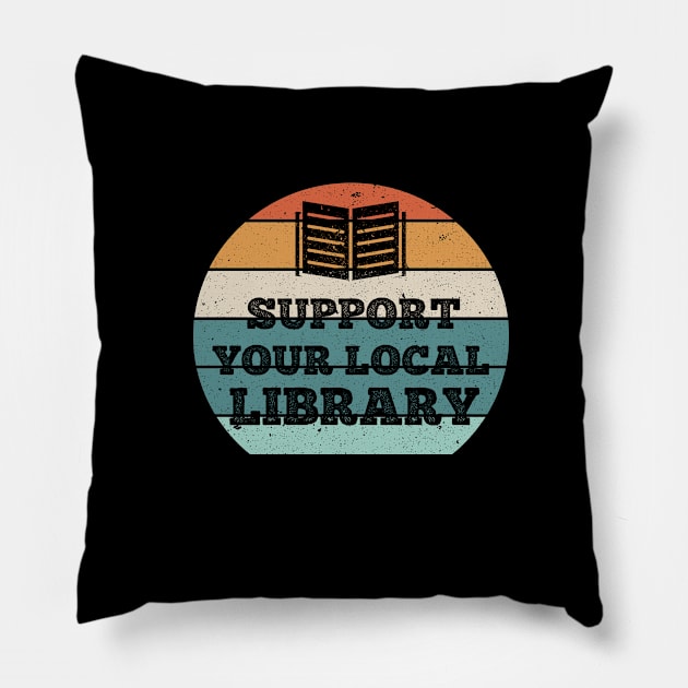 support your local library Pillow by AdelDa