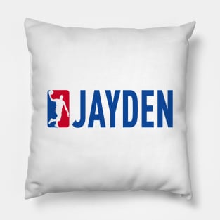 Jayden NBA Basketball Custom Player Your Name T-Shirt Pillow