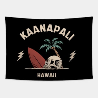 Vintage Surfing Kaanapali, Hawaii Tapestry