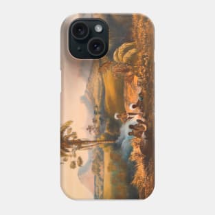 Indigenous warrior around a campfire Phone Case