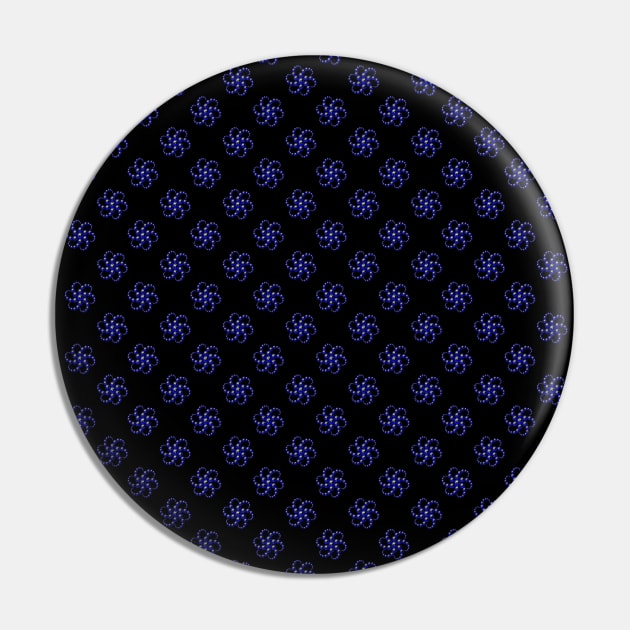 Yin Yang Design - Blue Color Spider Pattern Pin by The Black Panther