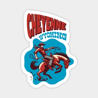 Cheyenne, Wyoming Cowboy Magnet