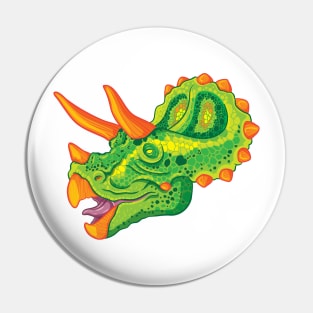 Triceratops (lime) Pin