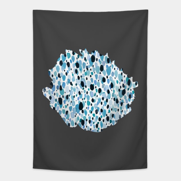 Speckled Lightheart Texture Blue Tapestry by ninoladesign