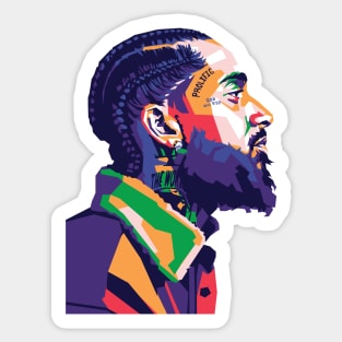 Nipsey Hussle Tribute Jersey - Nipsey Hussle - Sticker