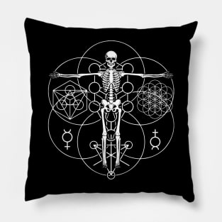 Occult Skeleton Sacred Geometry Pillow