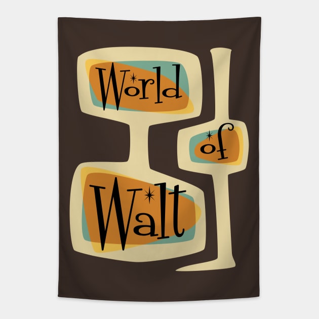 Mid-Century Modern World of Walt Tapestry by World of Walt