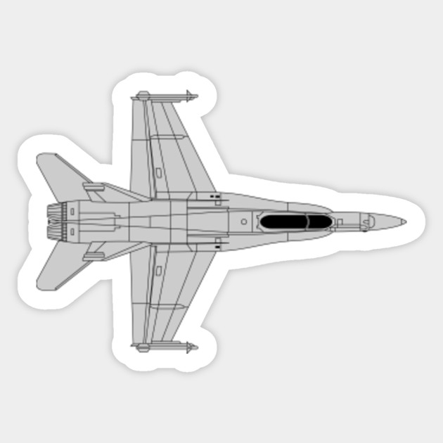 F 18 Hornet Top View F 18 Hornet Autocollant Teepublic Fr