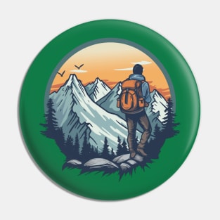 Hiking Love Gifts Design Pin