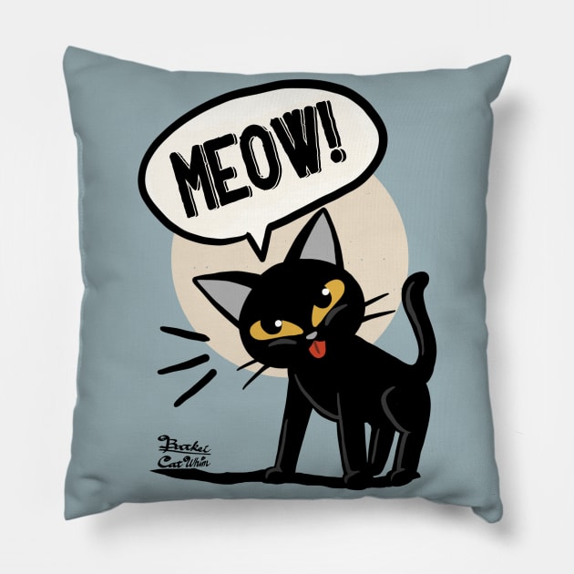 Meow! Pillow by BATKEI