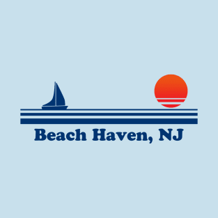 Beach Haven NJ - Sailboat Sunrise T-Shirt