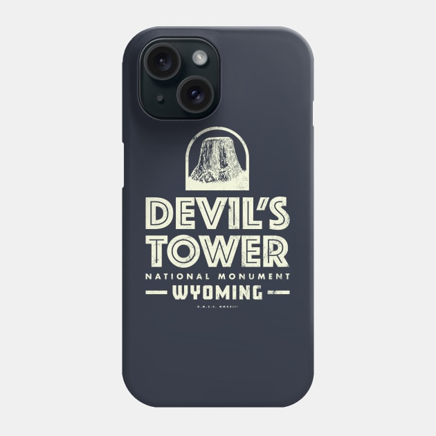 Vintage Devil's Tower National Monument Phone Case by DMSC