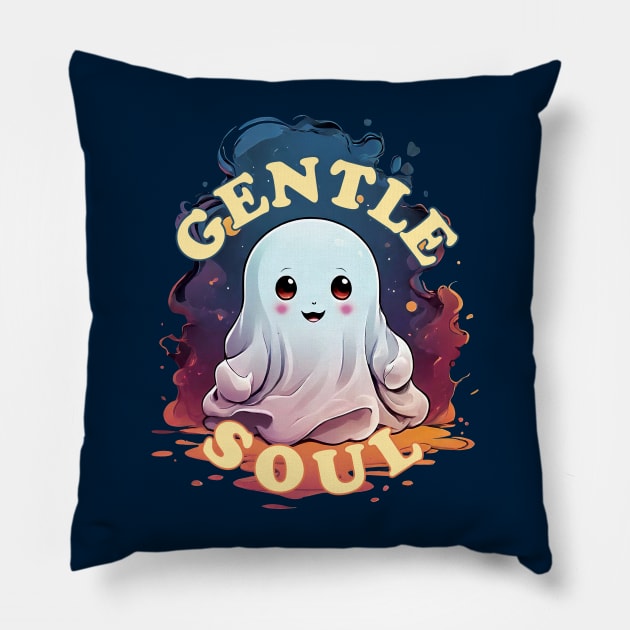 Gentle Soul Kawaii Ghost Pillow by TMBTM