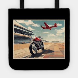 Vintage Cafe racer 50s vibe motorcycle Tote