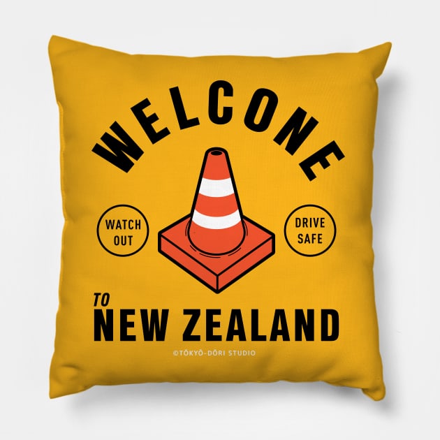 Welcone to New Zealand! Pillow by MoustacheRoboto