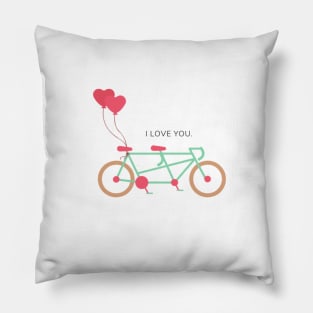 I love you in a bike Pillow