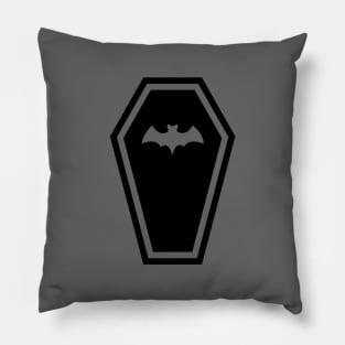 Black Bat Coffin Vampire Stylings Pillow