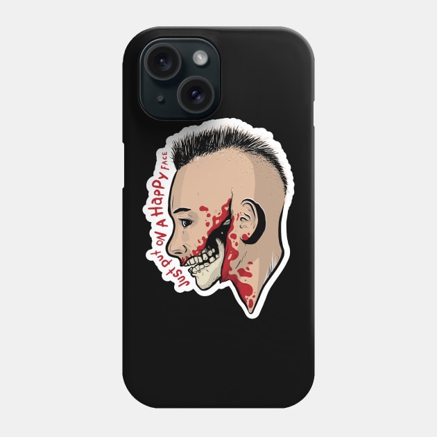 A Happy Face Phone Case by Baddest Shirt Co.