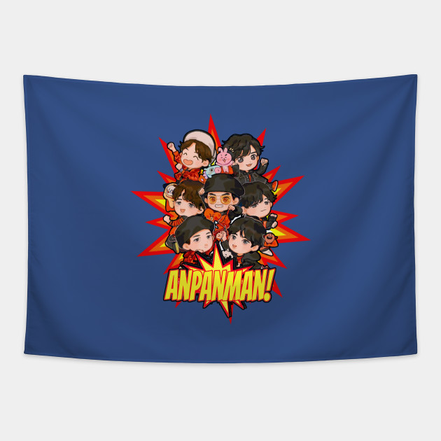 Bts Anpanman Anpanman Tapestry Teepublic - bts roblox id anpanman