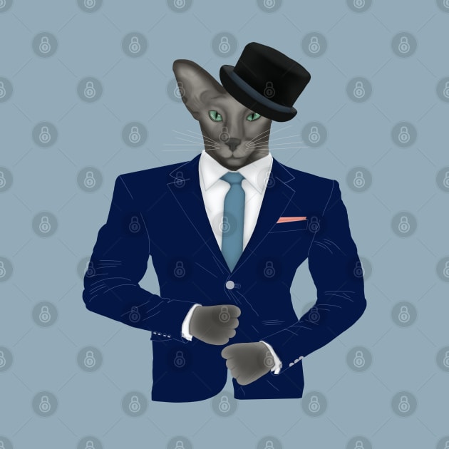 Handsome man Gentleman cat by KateQR