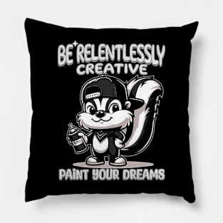 Paint Your Dreams Graffiti Mascot Pillow