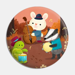 Animals in Concert 2 Pin