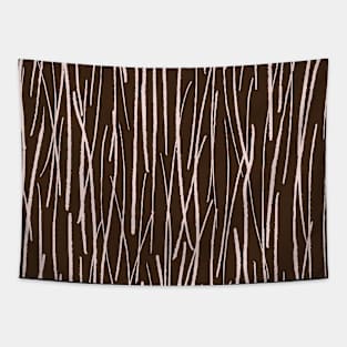 Pine Needles in the forest, chocolate brown and cream Tapestry