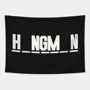 hangman white  2 Tapestry