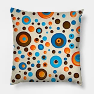 Orange and blue abstract Pillow