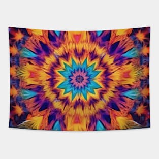 Trippy Spiritual Kaleidoscope Pattern Tapestry