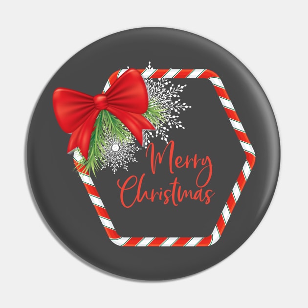 Candy Cane Christmas Frame Pin by SWON Design