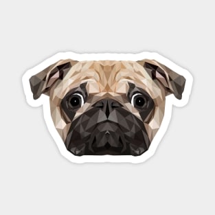 Pug Low Poly Art Magnet