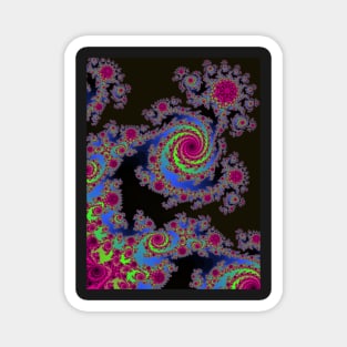 peacock style fractal pattern Magnet