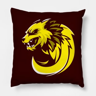 tiger yellow mascot Pillow