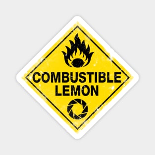 Combustible Lemon Warning Sign Magnet