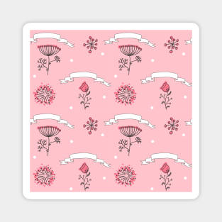 Elegance Seamless pattern with flowers Magnet