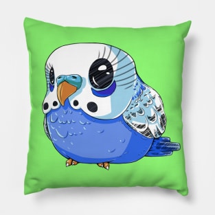 Blue Budgie Pillow