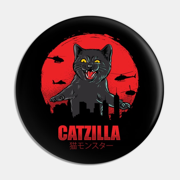 Catzilla Pin by lavend89er