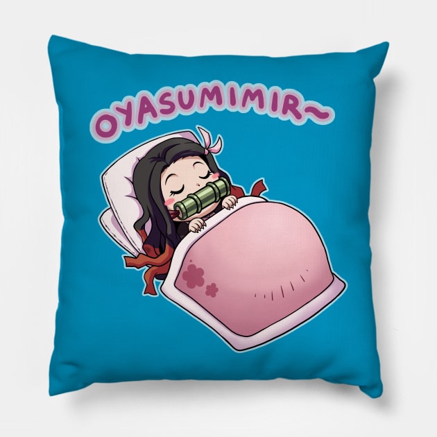 Oyasumimir (Nezuko only) Pillow by IanDimas