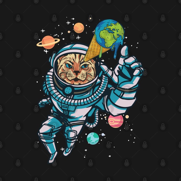 Cat in Space - Funny Spacesuit  Cat Graphic by Graphic Duster