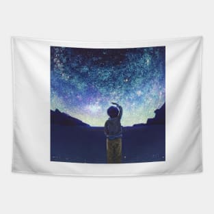 Starry Night Sky of Saturn Tapestry