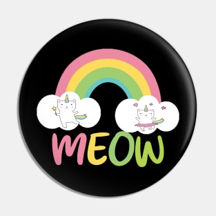 Meow rainbow cat Pin