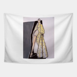 Ana In Yellow Haute Couture Tapestry