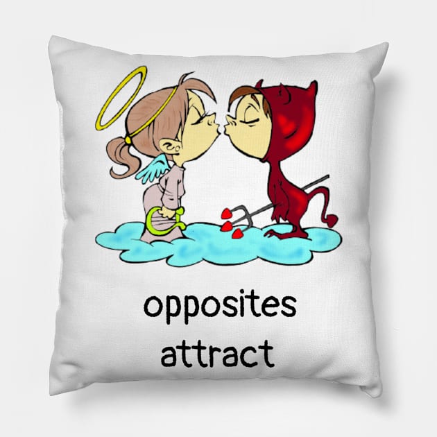 opposites attract Pillow by VeryOK