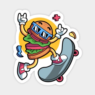 Burger Skateboard Magnet