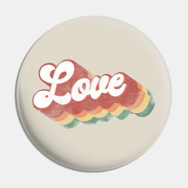 Love Retro Campfire Pin by WP - Word Play