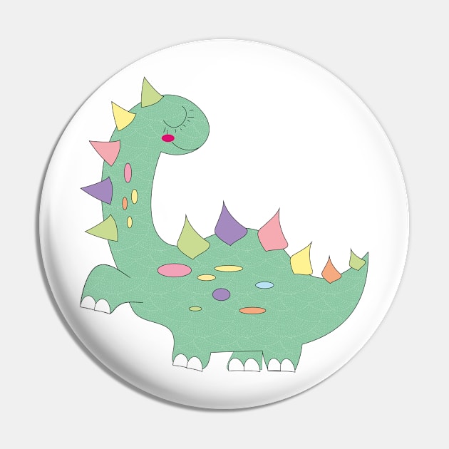 little green dinosaur with colorful dots Pin by Kisho