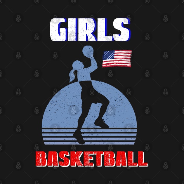 USA Girls Basketball, Born To Play Basketball by Cor Designs